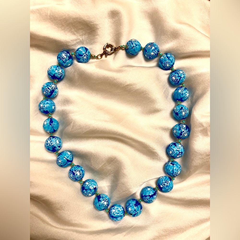 Una Alla Volta Italian Handmade Glass Beaded Necklace